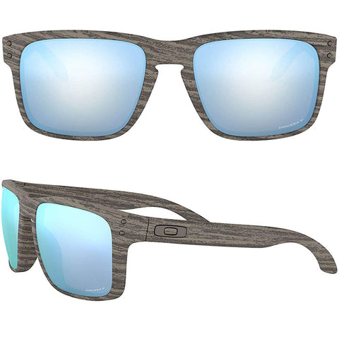 Oakley Holbrook Sunglasses in woodgrain and Prizm deep H2O polarized