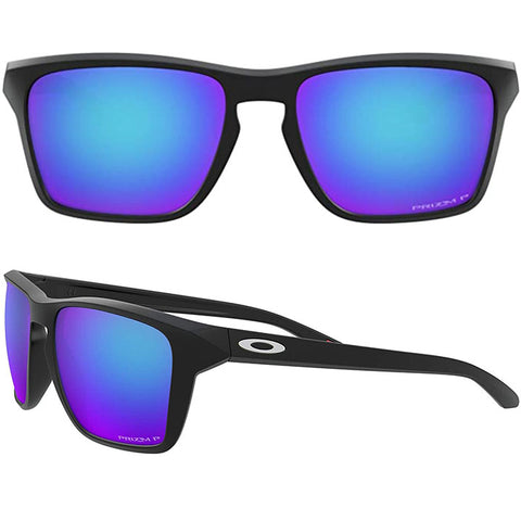 Oakley Sylas Sunglasses in matte black and prizm sapphire iridium polar