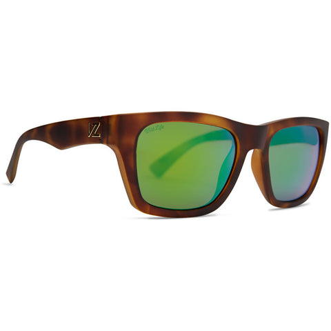 Von Zipper Mode Sunglasses in tortoise satin and green polarized