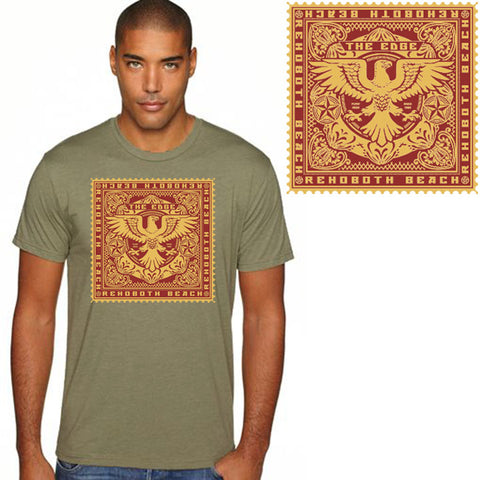 Edge Stamped T-Shirts in olive