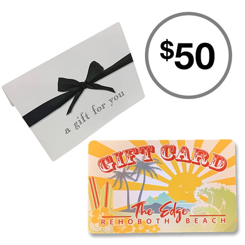 Edge Store 50 Gift Card in beach and 50