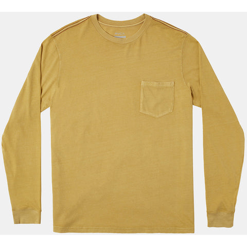RVCA Mens PTC Pigment L/S T-Shirts in gold