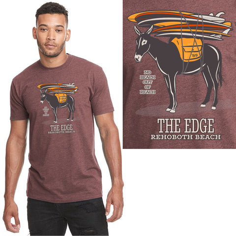 Edge Pack Mule T-Shirts in burgundy