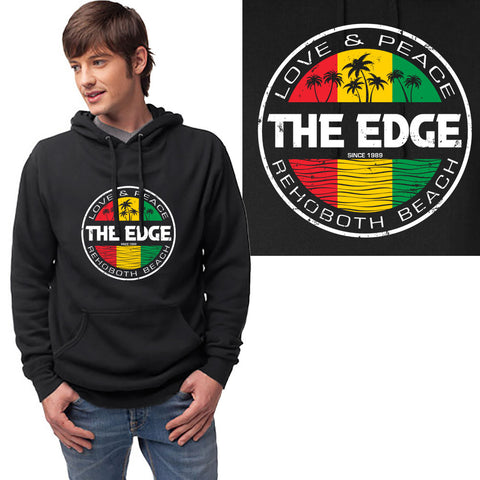 Edge Reggae Beach Hooded Sweatshirts in black