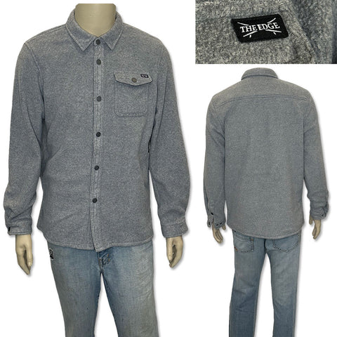 Edge Mens Walton Flannel Shirts in heather grey