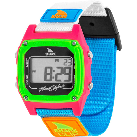 Freestyle Shark Classic Clip Watches in neon pink/green and black/neon
