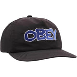 Obey Offline 5 Panel Snapback  Hats in black