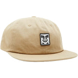Obey Icon Patch Strapback Hats in tan