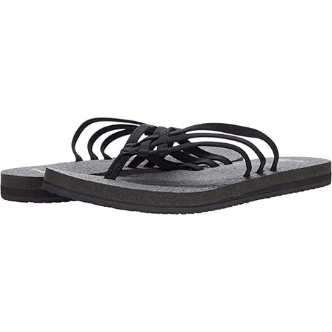Sanuk Womens Yoga Sandy Sandals in Black
