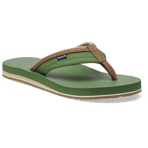 Sanuk Mens Ziggy Sandals in vineyard green