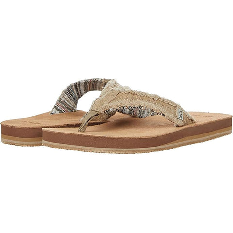 Sanuk Mens Fraid Not Blanket Sandals in natural and 10.mens