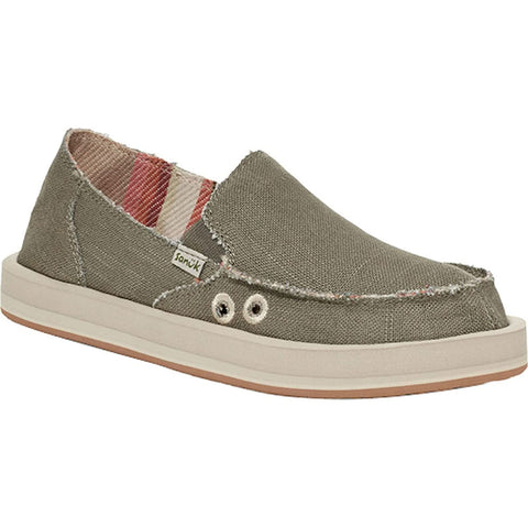 Sanuk Womens Donna ST Hemp Sandal Shoes in smokey olive
