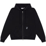Obey Mens Obey Post Zip Hoodie in dusty black