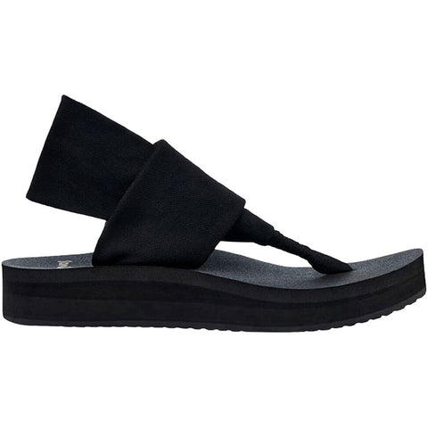 Sanuk Womens Sling ST Midform Sandals in Black and 6.womens