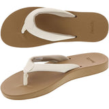 Sanuk Womens Cosmic Yoga Mat Sandals in White/tan