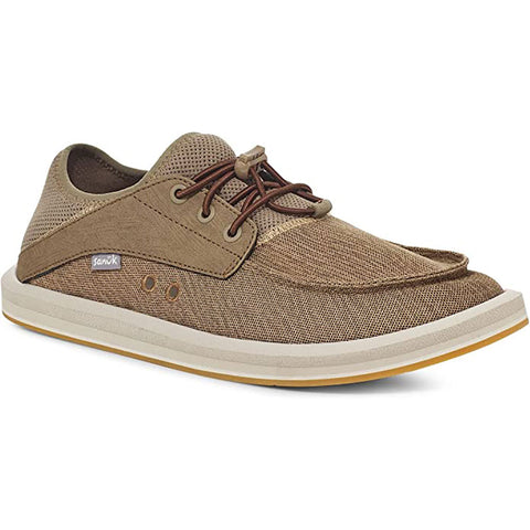 Sanuk Mens Boatie ST  Shoes in khaki and 10.mens