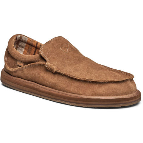 Sanuk Mens Chiba Leather Sandal Shoes in tan