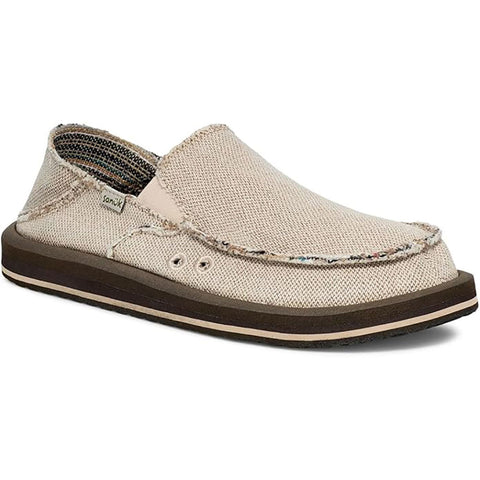 Sanuk Mens Donny Hemp 2Tone Sandal Shoes in Natural