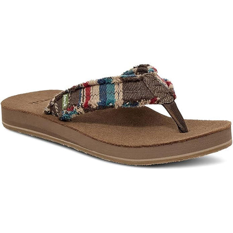 Sanuk Mens Fraid Not Blanket Sandals in Forest multi