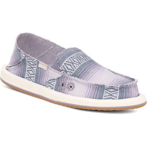 Sanuk Womens Donna Blanket Sandal Shoes in lavender grey multi