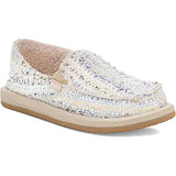 Sanuk Womens Donna Tweed Sandal Shoes in white multi
