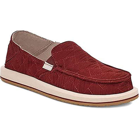 Sanuk Womens Donna Quilted Sandal Shoes in fired brick