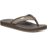 Sanuk Mens Ziggy Plush Sandals in taupe