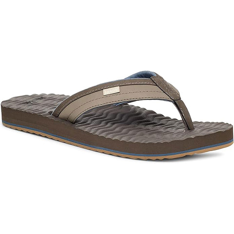 Sanuk Mens Ziggy Plush Sandals in taupe