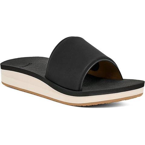 Sanuk Womens Highland Slide  Sandals in Black