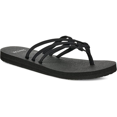Sanuk Womens Yoga Sandy II Sandals in Black