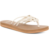 Sanuk Womens Yoga Sandy II Sandals in tan/white