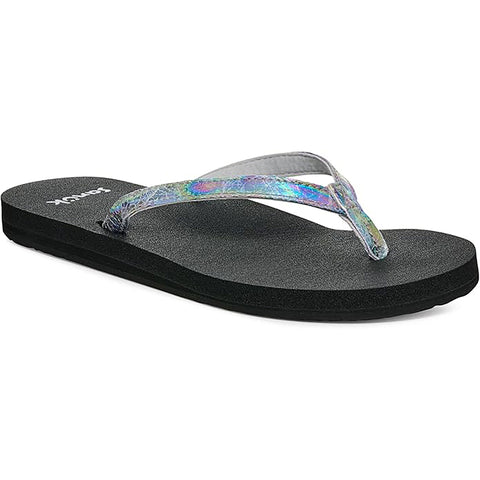 Sanuk Womens Yoga Joy II Irisdescent Sandals in Abalone