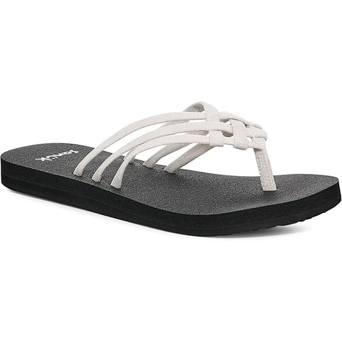 Sanuk Womens Yoga Sandy II Sparkle Sandals in silver