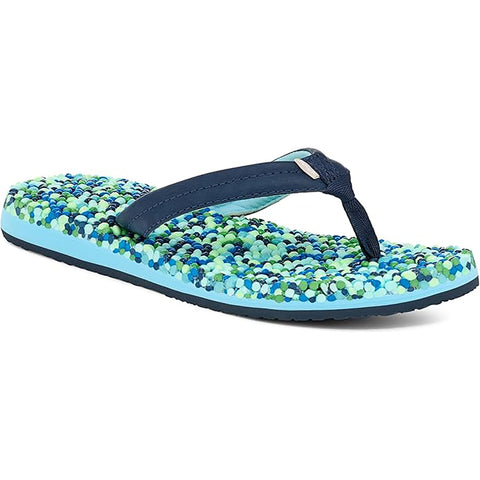 Sanuk Womens Bubblecush Sandals in navy multi
