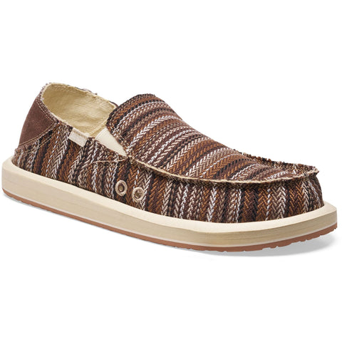 Sanuk Mens Donny Novelty Sandal Shoes in brown multi