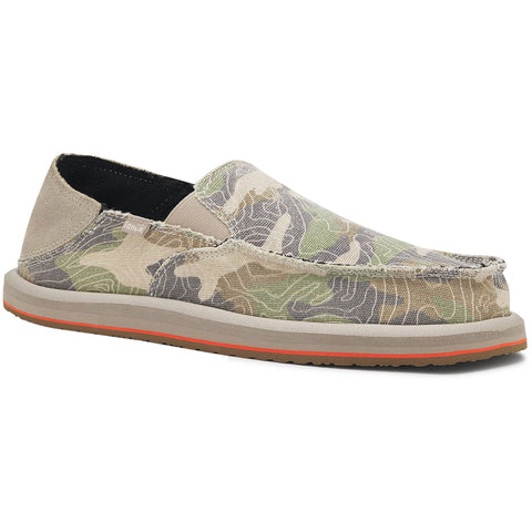 Sanuk Mens Donny Novelty Sandal Shoes in camo