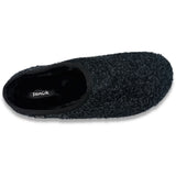 Sanuk mens Yoga Cloud Lounger Leather Shoe in black suede