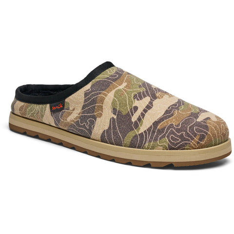 Sanuk mens Yoga Cloud Lounger Leather Shoe in topo camo