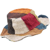 Benji Womens Hemp Patchwork Safari Hat in multi