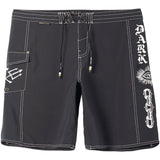 Dark Seas Mens Windward Boardshorts in black and Size 36