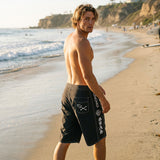 Dark Seas Mens Windward Boardshorts in black and Size 36