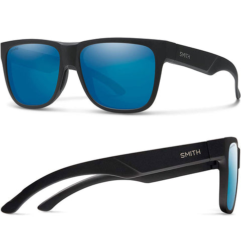 Smith Lowdown 2 Sunglasses in matte black and polar blue mirror