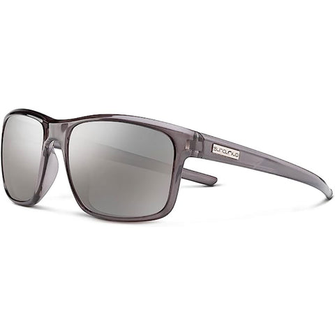Suncloud Respek Polarized Sunglasses in transparent gray and polar silver mirror