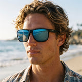 Smith Riptide Sunglasses in Chromapop polar blue mirror and matte black
