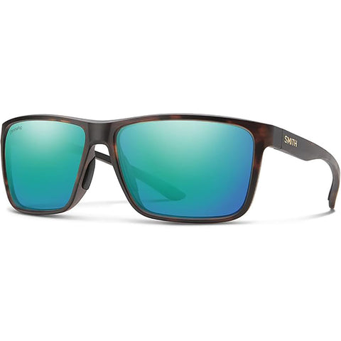 Smith Riptide Sunglasses in matte tortoise and Chromapop polar opal mirror