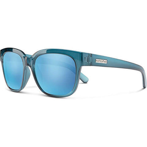 Suncloud Affect Polarized Sunglasses in crystal marine and polar aqua mirror