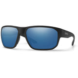 Smith Arvo Sunglasses in matte black and polar blue mirror