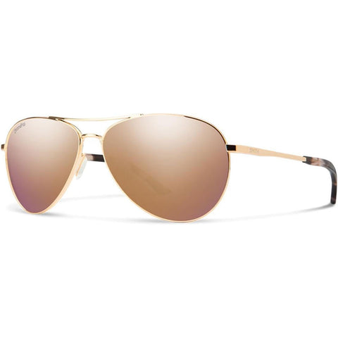 Smith Langley 2 Sunglasses in rose gold and polar rose gold mirror