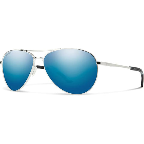 Smith Langley 2 Sunglasses in silver and polar blue mirror