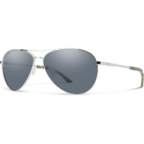 Smith Langley 2 Sunglasses in silver and Chromapop polar slate